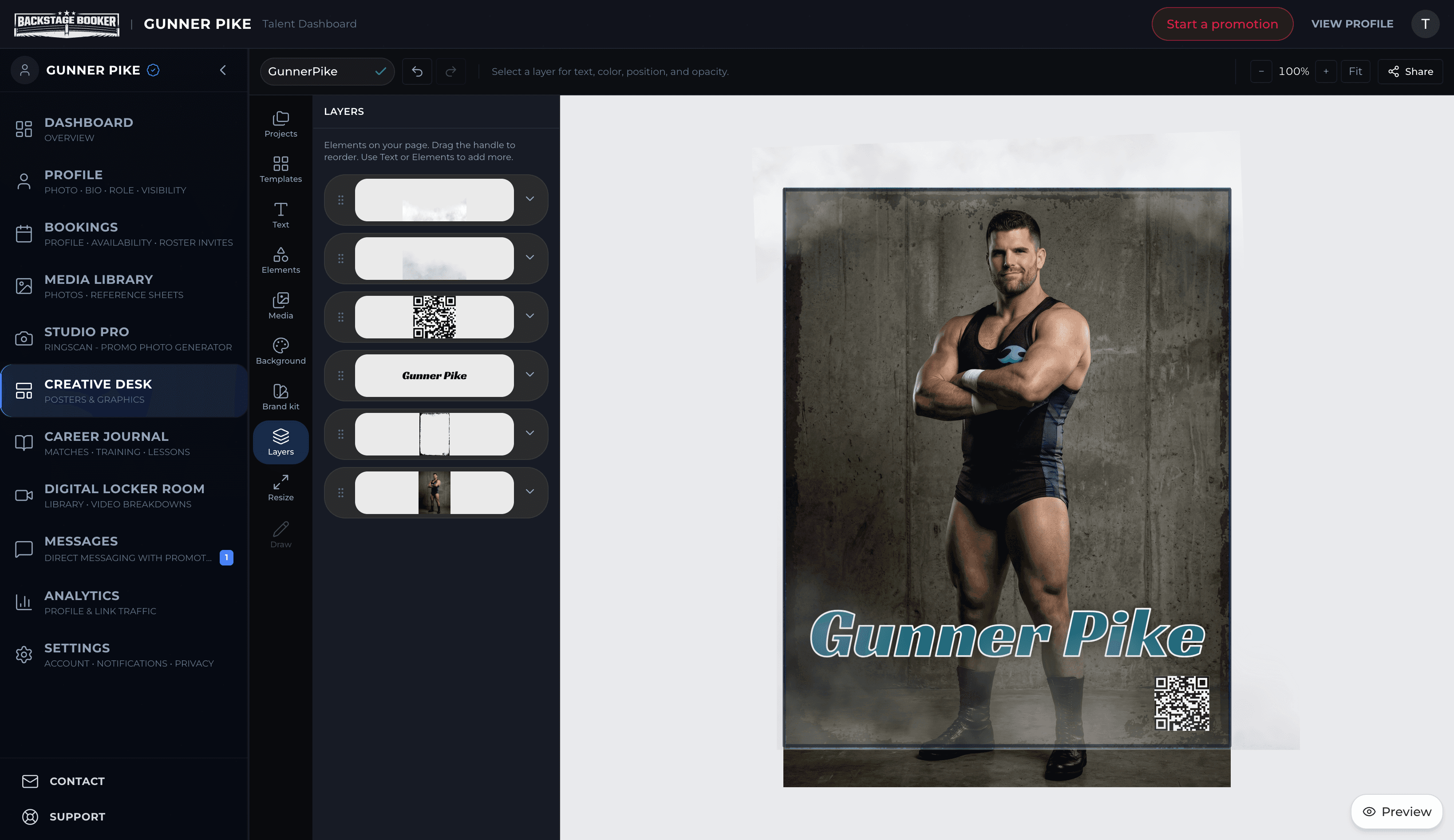 Creative Desk — poster and graphics editor