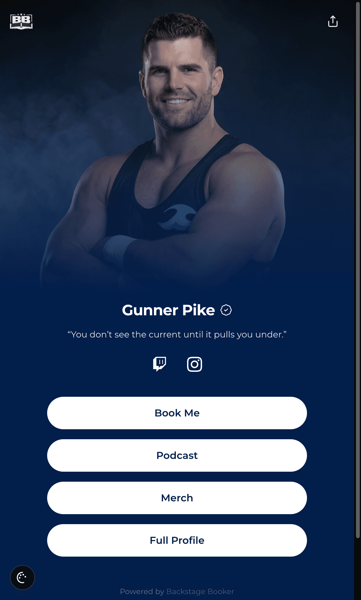 Public link page as shown on mobile