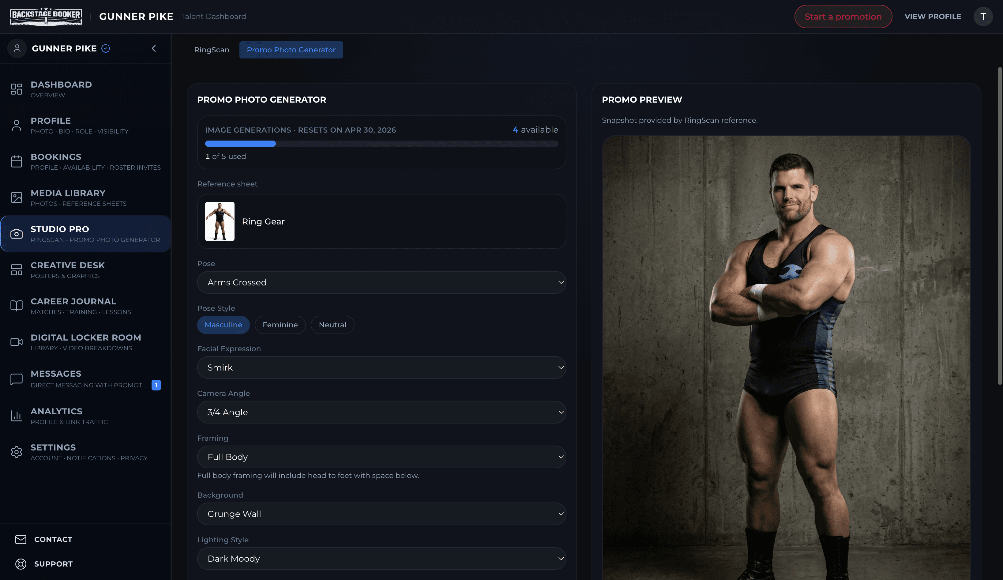 Studio Pro — AI promo photo generator with live preview